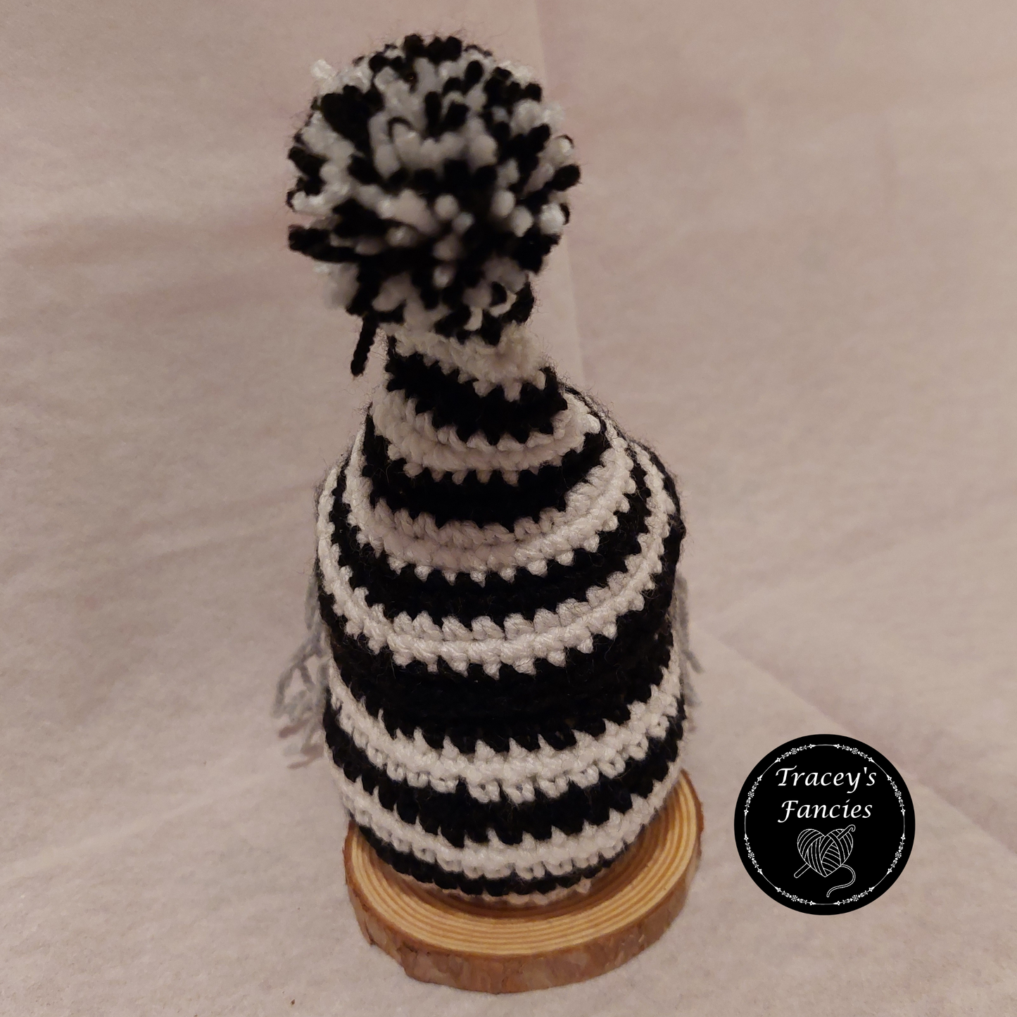 Black and white football gnome shelf sitter collectable