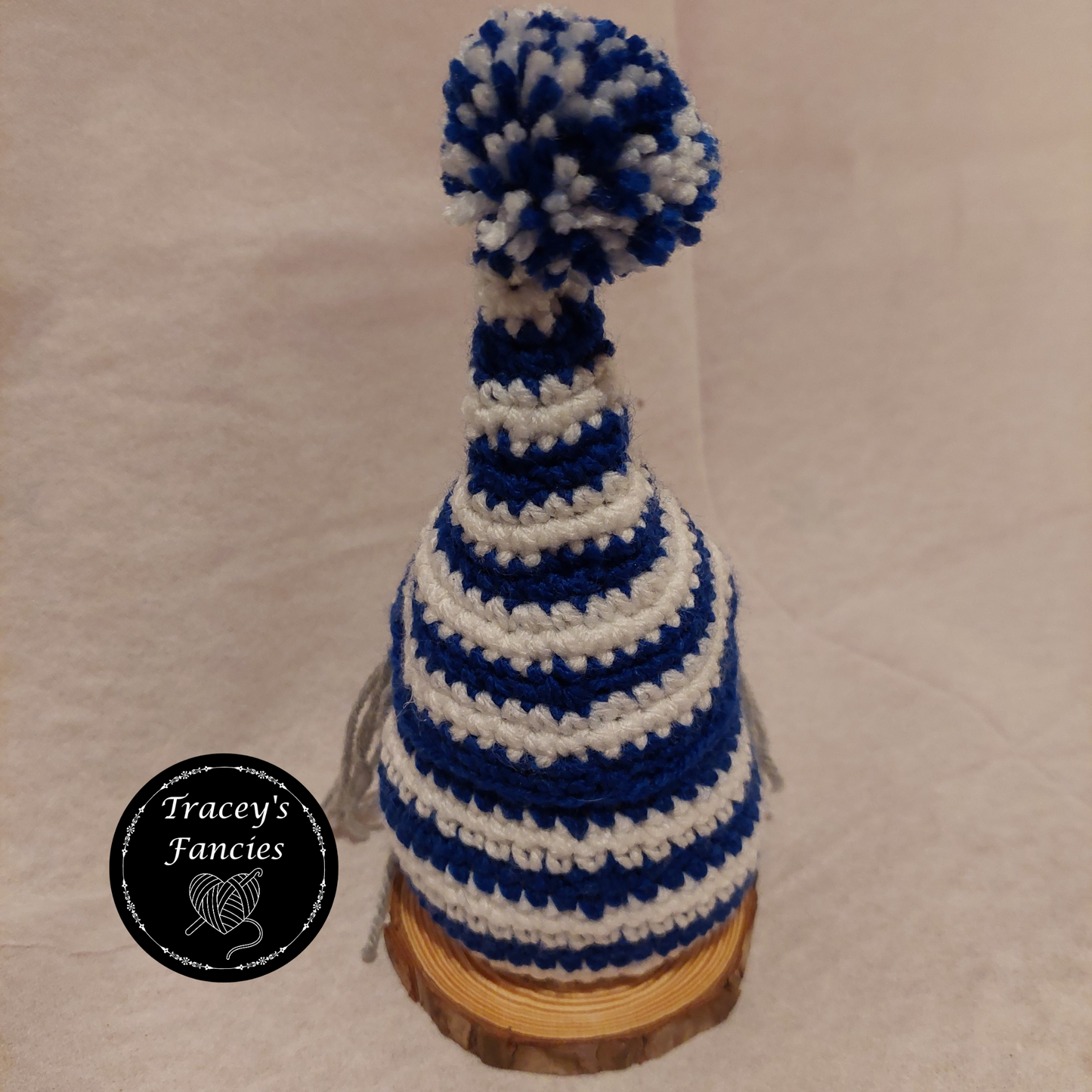 Blue and white football gnome shelf sitter collectable