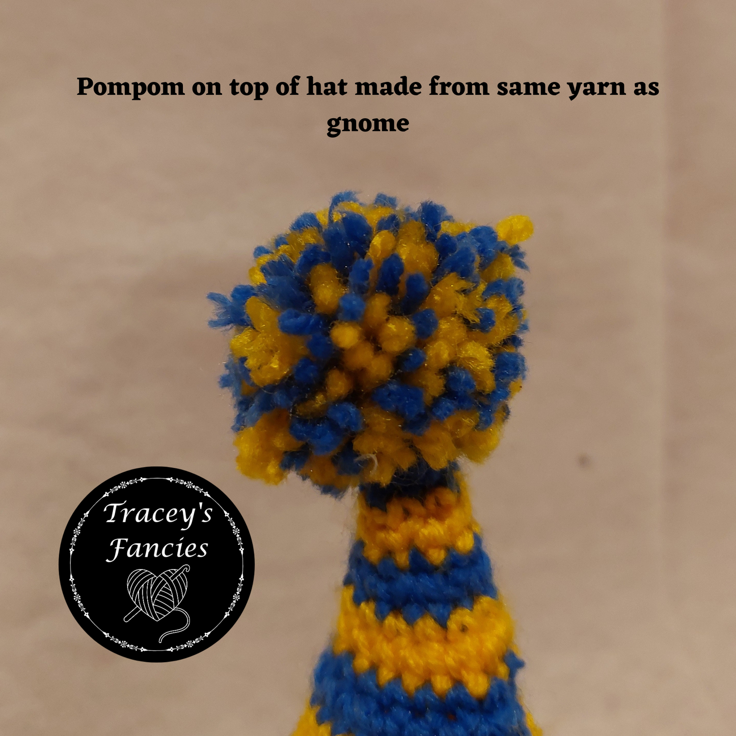 Blue and golden yellow football gnome shelf sitter collectable
