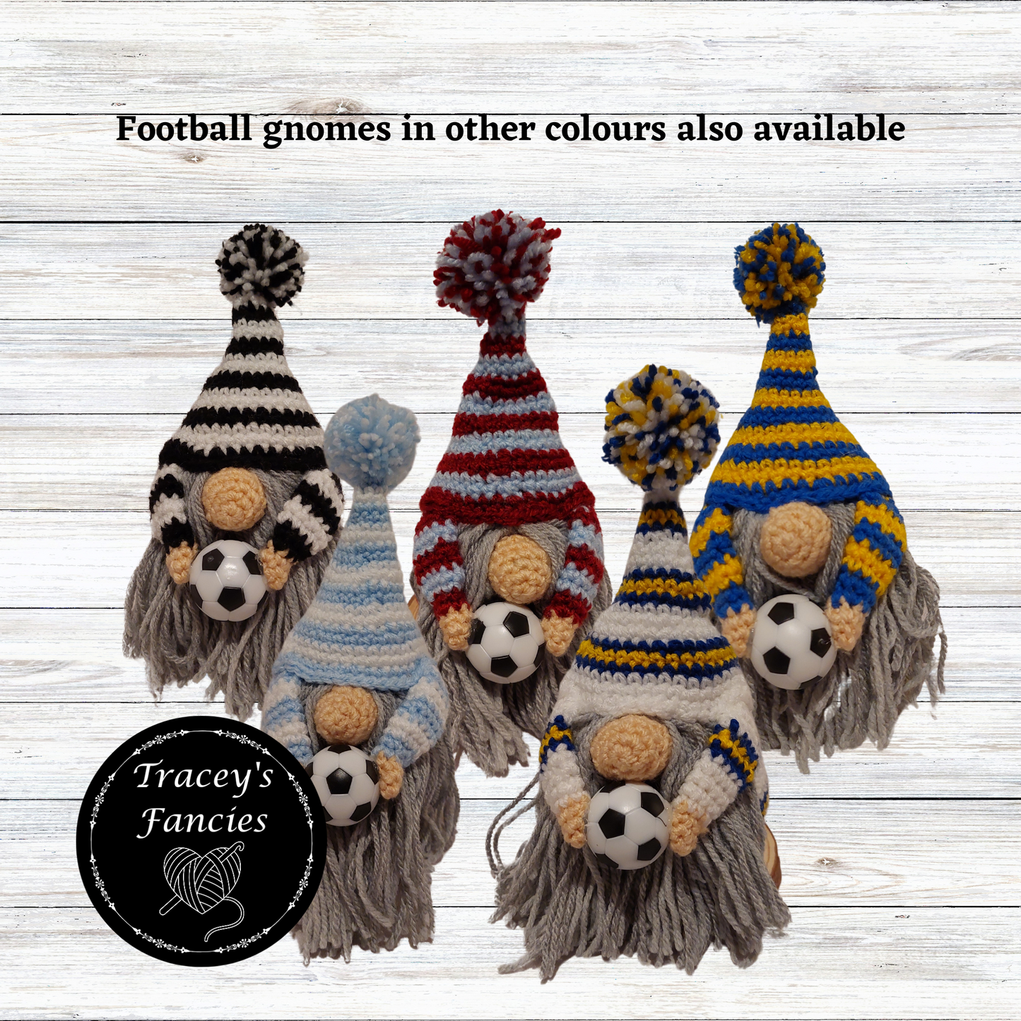 Red and white football gnome shelf sitter collectable