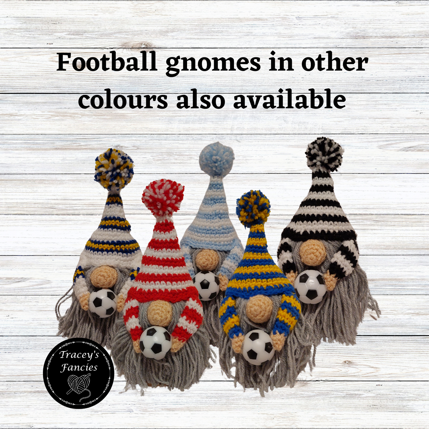 Blue and golden yellow football gnome shelf sitter collectable